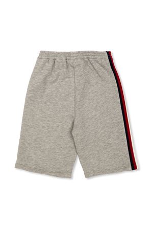 Shorts in jersey di cotone felpato grigio chiaro GUCCI KIDS | 805456XJGX51183